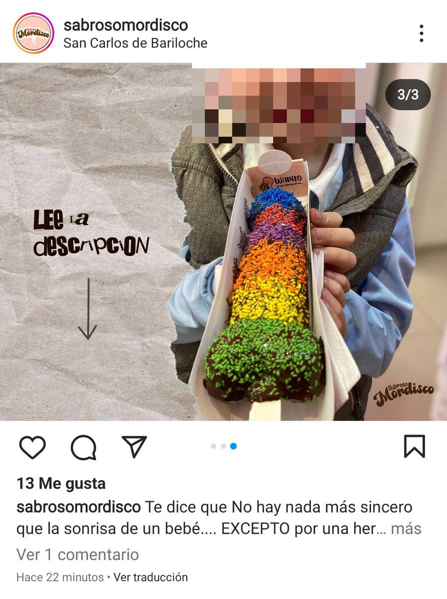 Escándalo en las redes: Un local de Bariloche promocionó sus waffles con  forma de pene frente a la imagen de un niño | Bariloche 2000 - Diario  digital de San Carlos de Bariloche